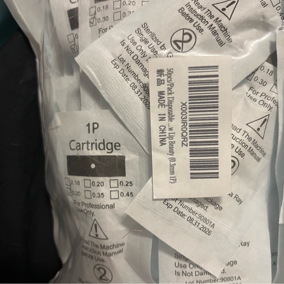 New! disposable 1P 0.30mm permanent makeup cartridge needles 50 count - Picture 2 of 3